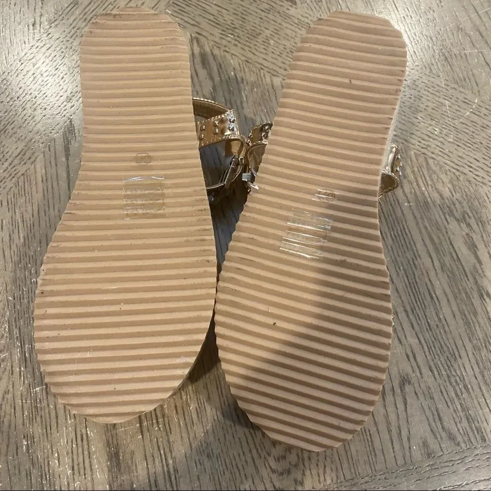 Pink Metallic Open Toe Strap Platform Boutique Summer Espadrille Sandals